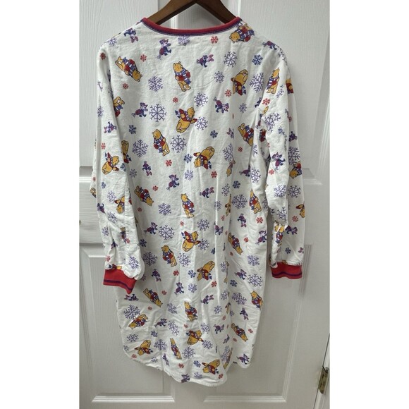 VTG 1998 Winnie the Pooh Nightshirt Winter Long Sleeve Pooh & Piglet Sz. Medium - Picture 4 of 13